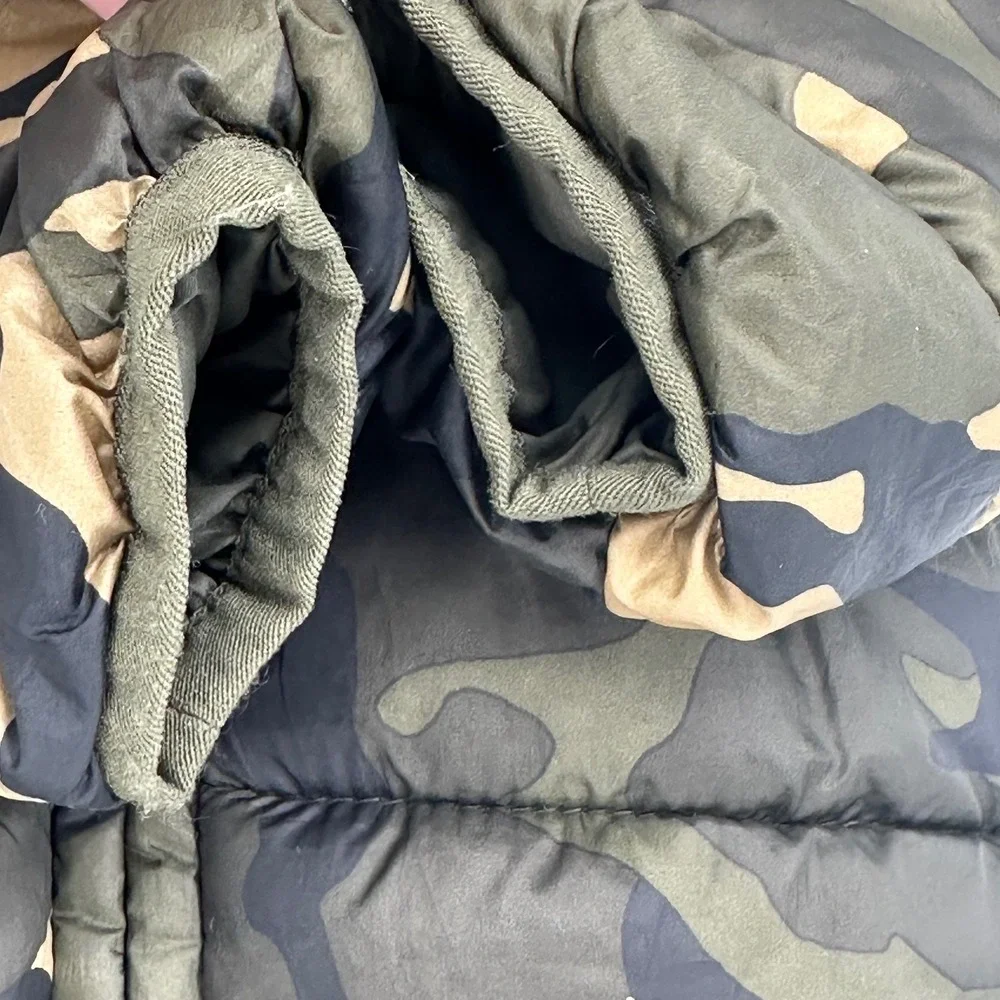 Old Navy Kids Camo Puffer Jacket Coat Hood with Ears Green 12-18‎ Months